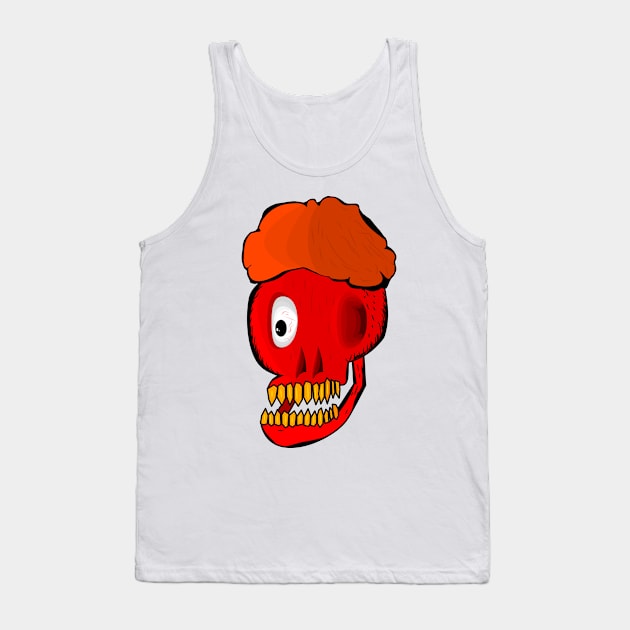 Skull head Tank Top by Ytkz